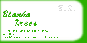 blanka krecs business card